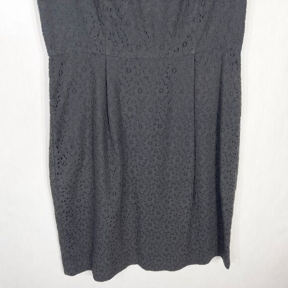 Brooks Brothers Size 8 Dress Black Lace Lined Shift Sleeveless Knee Length 446 - Picture 4 of 8